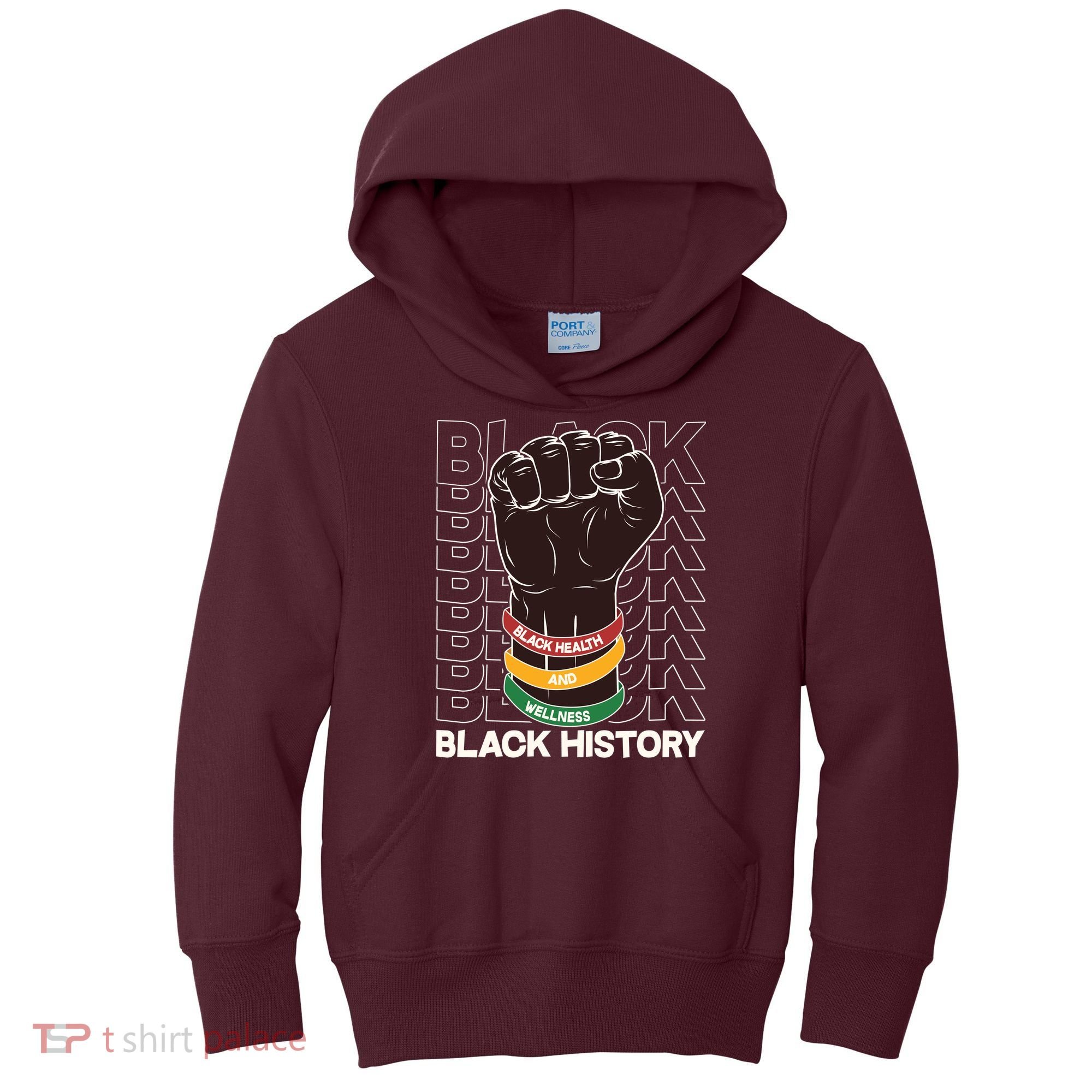 Black Health And Wellness Black History Kids Hoodie