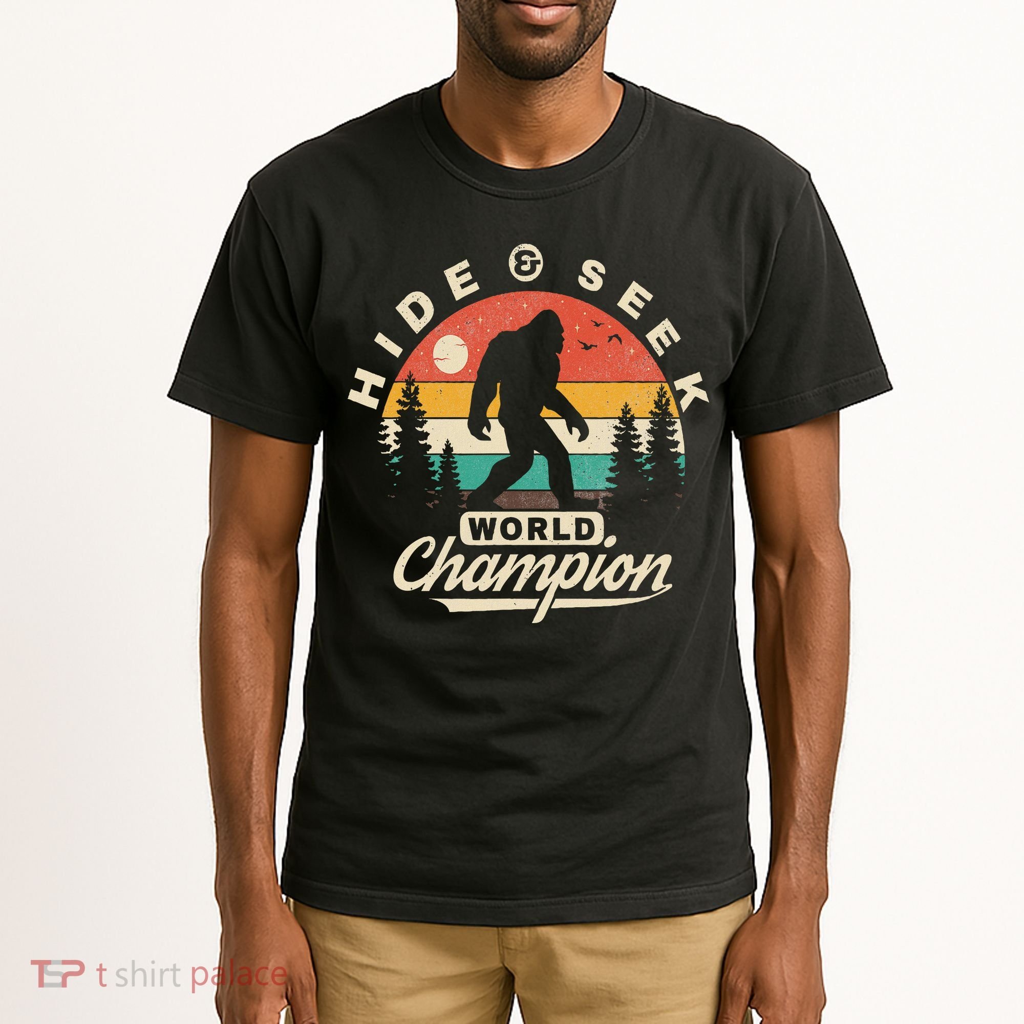 Bigfoot Hide And Seek World Champion Sasquatch Tall T-Shirt