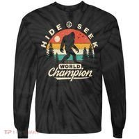 Bigfoot Hide And Seek World Champion Sasquatch Tie-Dye Long Sleeve Shirt thumb 0
