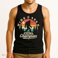 Bigfoot Hide And Seek World Champion Sasquatch Tank Top thumb 3