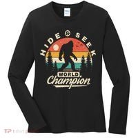 Bigfoot Hide And Seek World Champion Sasquatch Women's Long Sleeve Shirt thumb 0