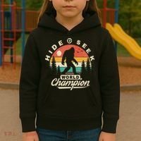 Bigfoot Hide And Seek World Champion Sasquatch Kids Hoodie thumb 3