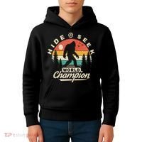 Bigfoot Hide And Seek World Champion Sasquatch Kids Hoodie thumb 4