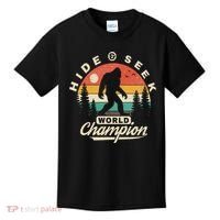 Bigfoot Hide And Seek World Champion Sasquatch Kids T-Shirt thumb 0
