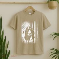 Basset Hound American Flag Dog Dad Dog Mom Lover T-Shirt thumb 2