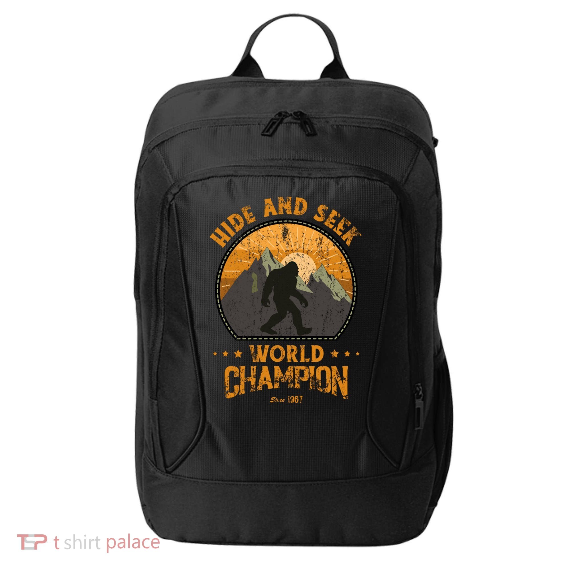 Bigfoogift Hide And Seek Bigfoot Hide And Seek Champion Cool Gift City Backpack