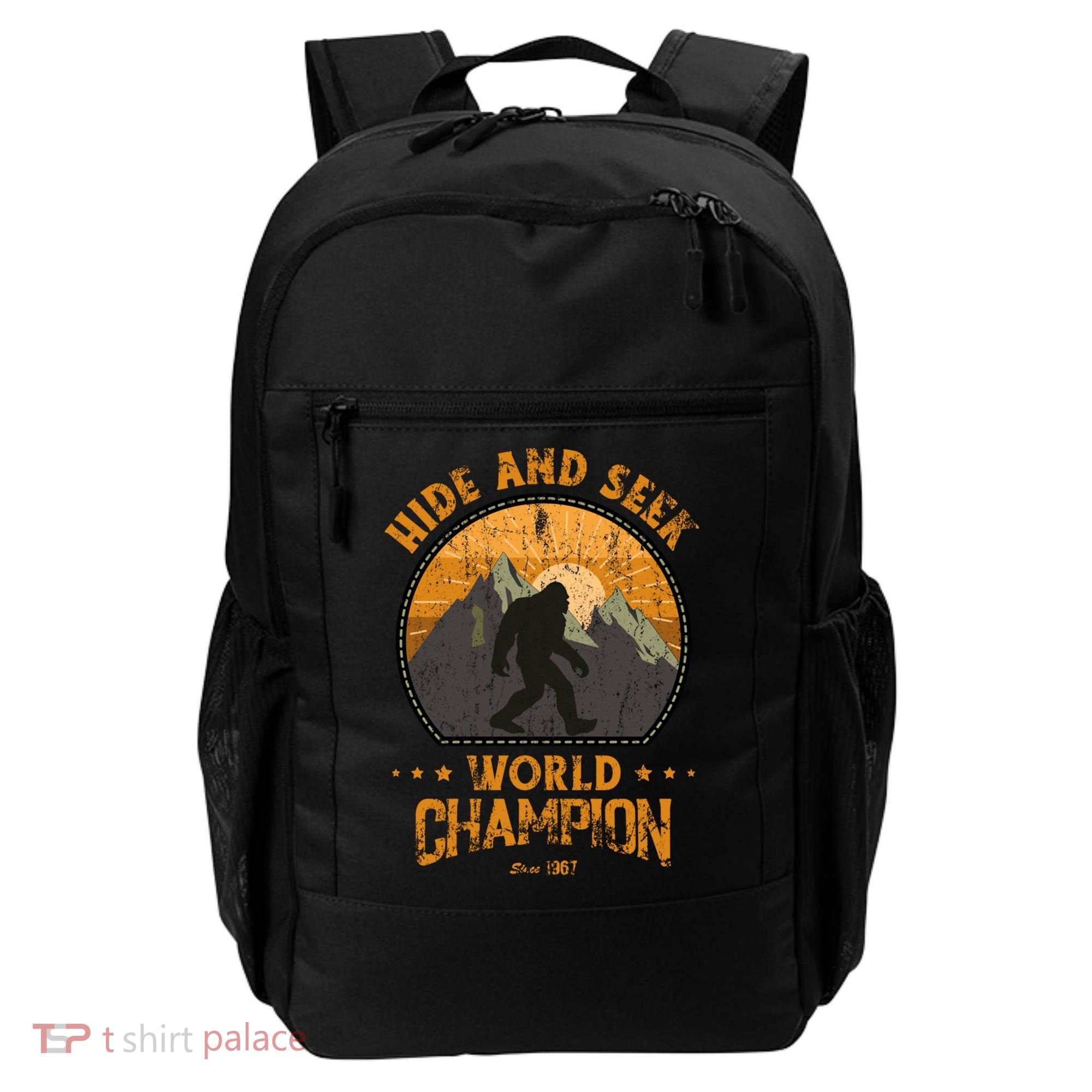 Bigfoogift Hide And Seek Bigfoot Hide And Seek Champion Cool Gift Backpack
