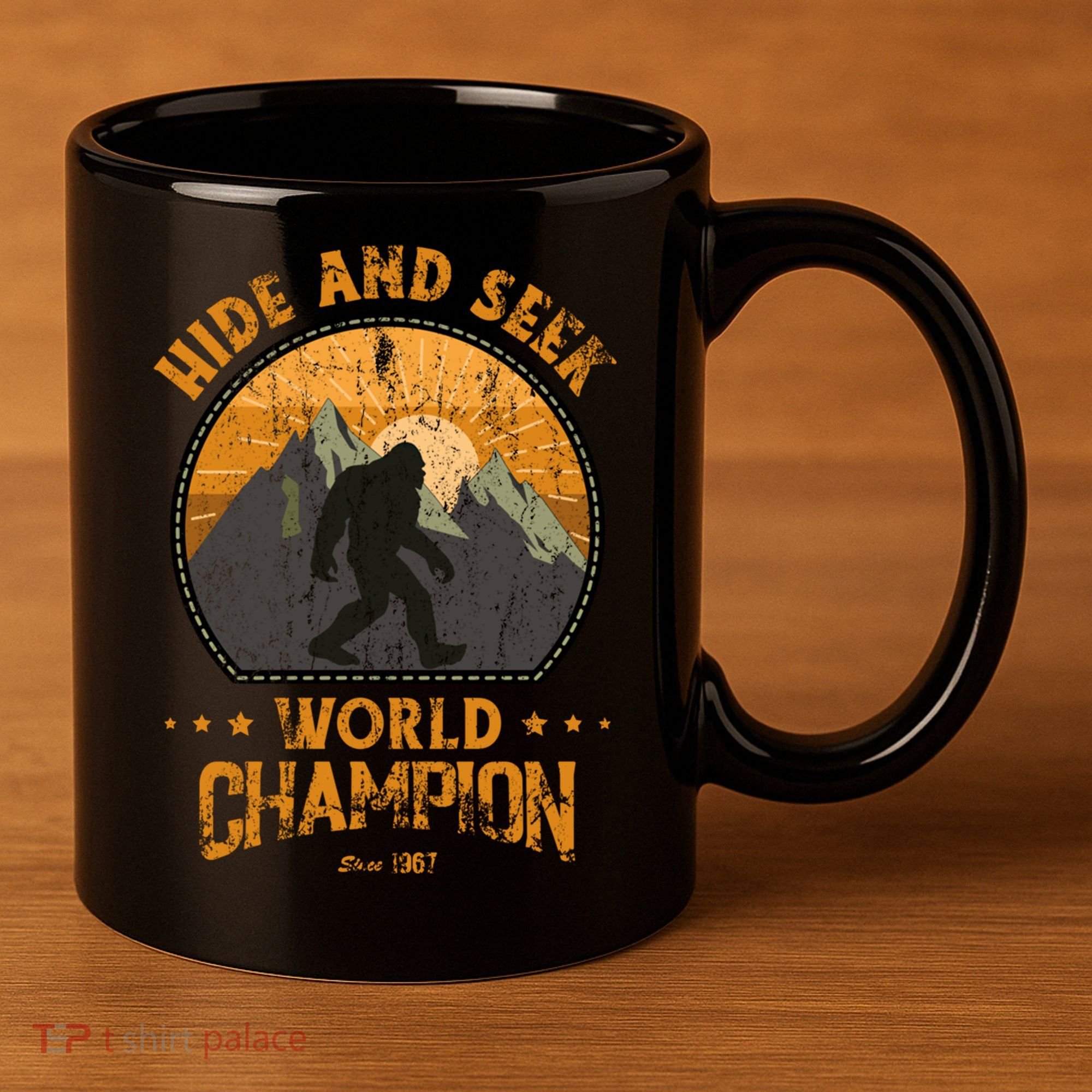 Bigfoogift Hide And Seek Bigfoot Hide And Seek Champion Cool Gift 11oz C Handle Ceramic Mug