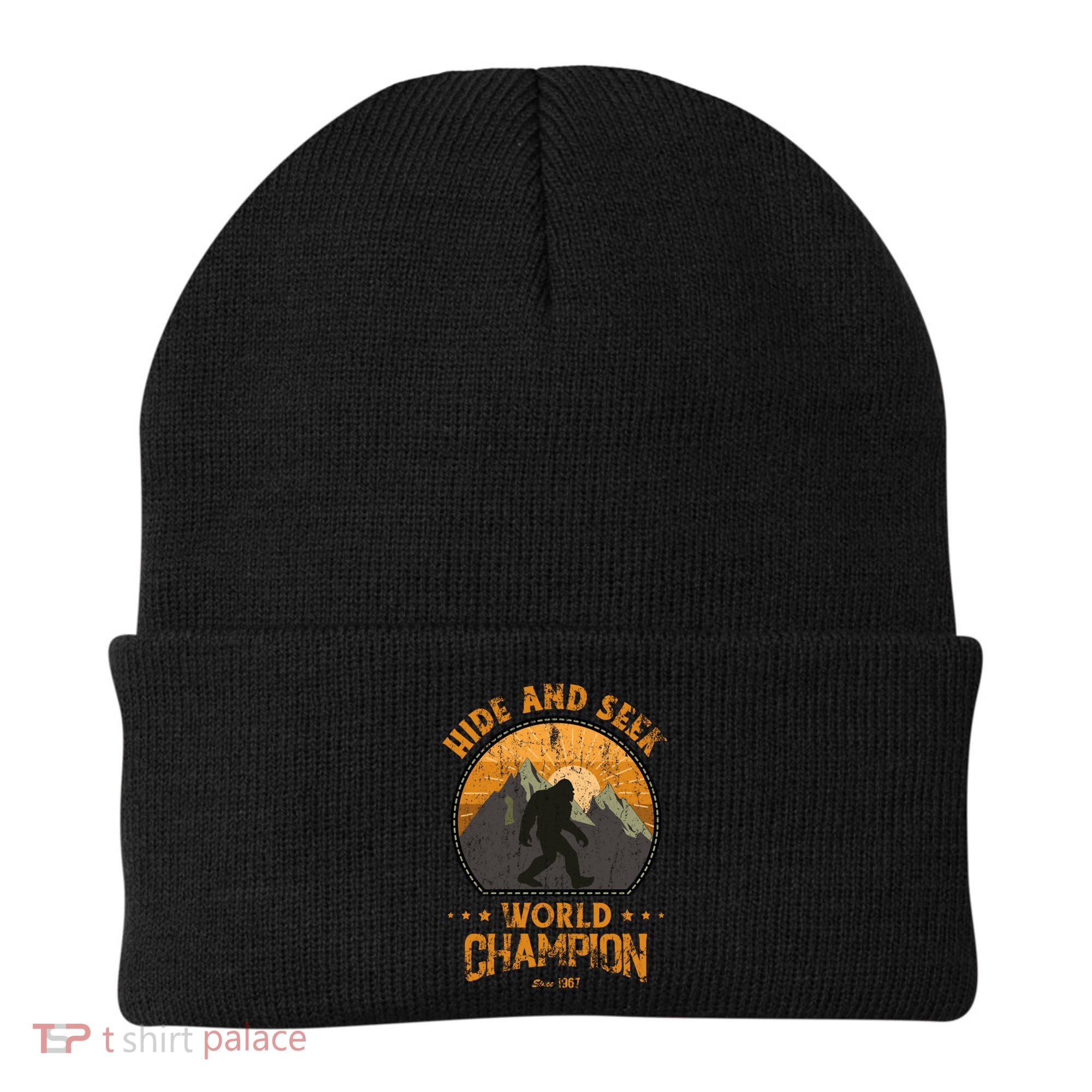 Bigfoogift Hide And Seek Bigfoot Hide And Seek Champion Cool Gift Beanie