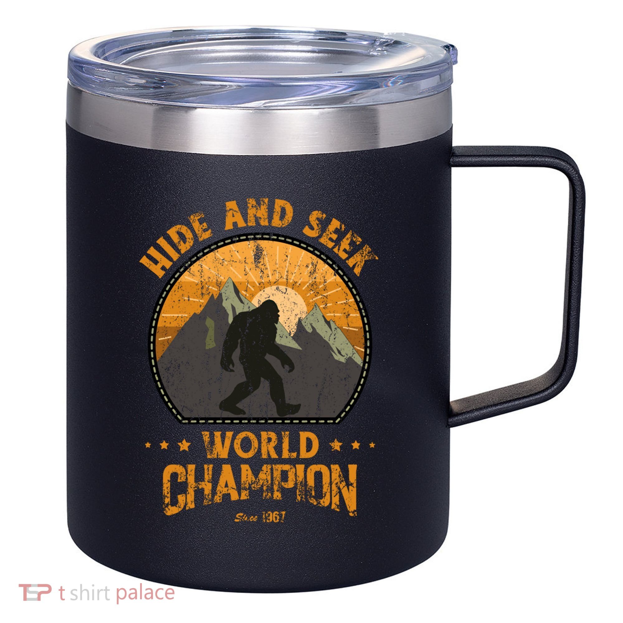 Bigfoogift Hide And Seek Bigfoot Hide And Seek Champion Cool Gift 12oz Stainless Steel Coffee Mug