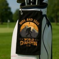 Bigfoogift Hide And Seek Bigfoot Hide And Seek Champion Cool Gift Golf Towel thumb 2