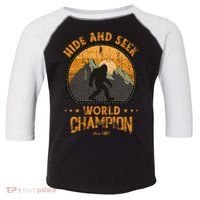 Bigfoogift Hide And Seek Bigfoot Hide And Seek Champion Cool Gift Toddler Fine Jersey T-Shirt thumb 0