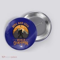 Bigfoogift Hide And Seek Bigfoot Hide And Seek Champion Cool Gift Button thumb 0