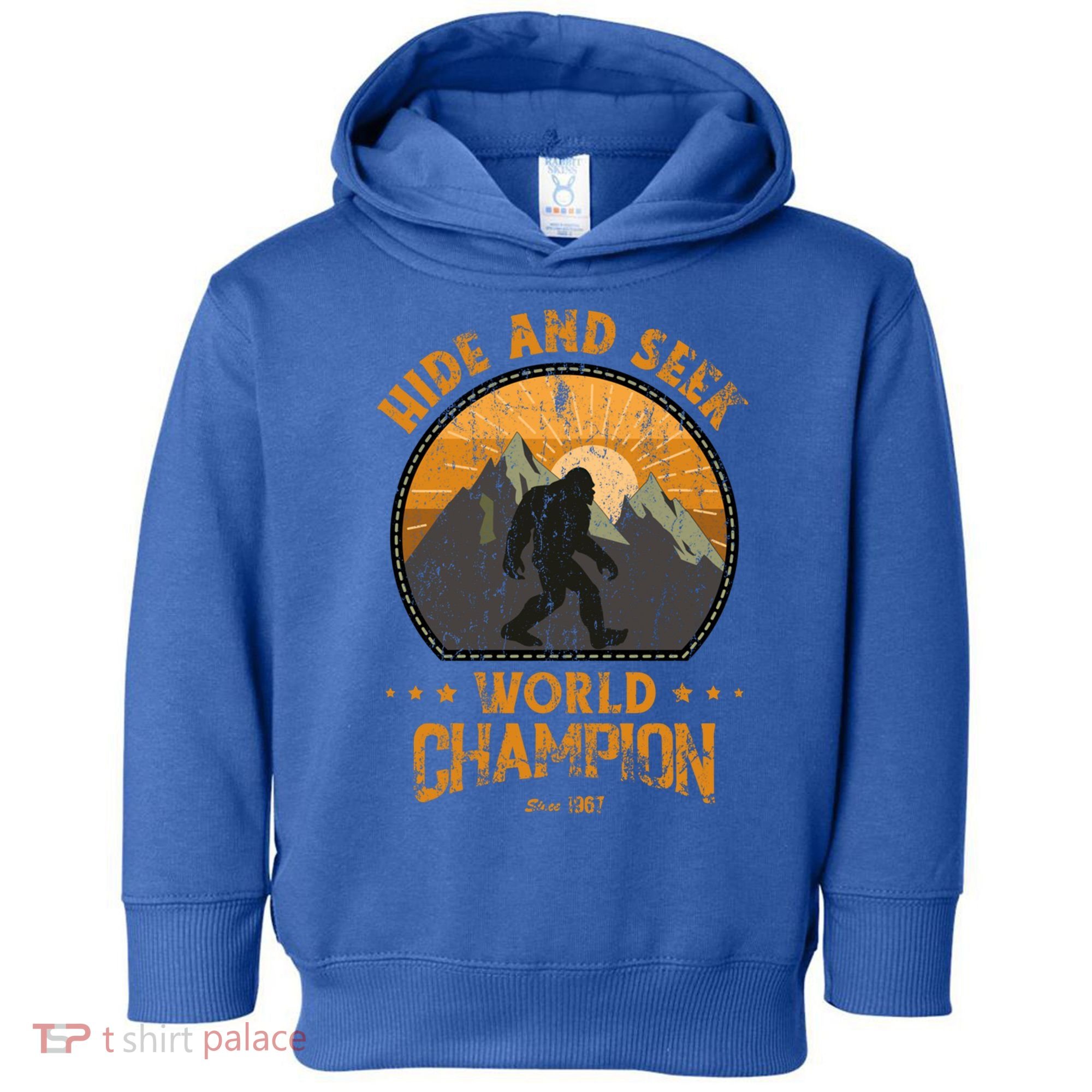 Bigfoogift Hide And Seek Bigfoot Hide And Seek Champion Cool Gift Toddler Hoodie