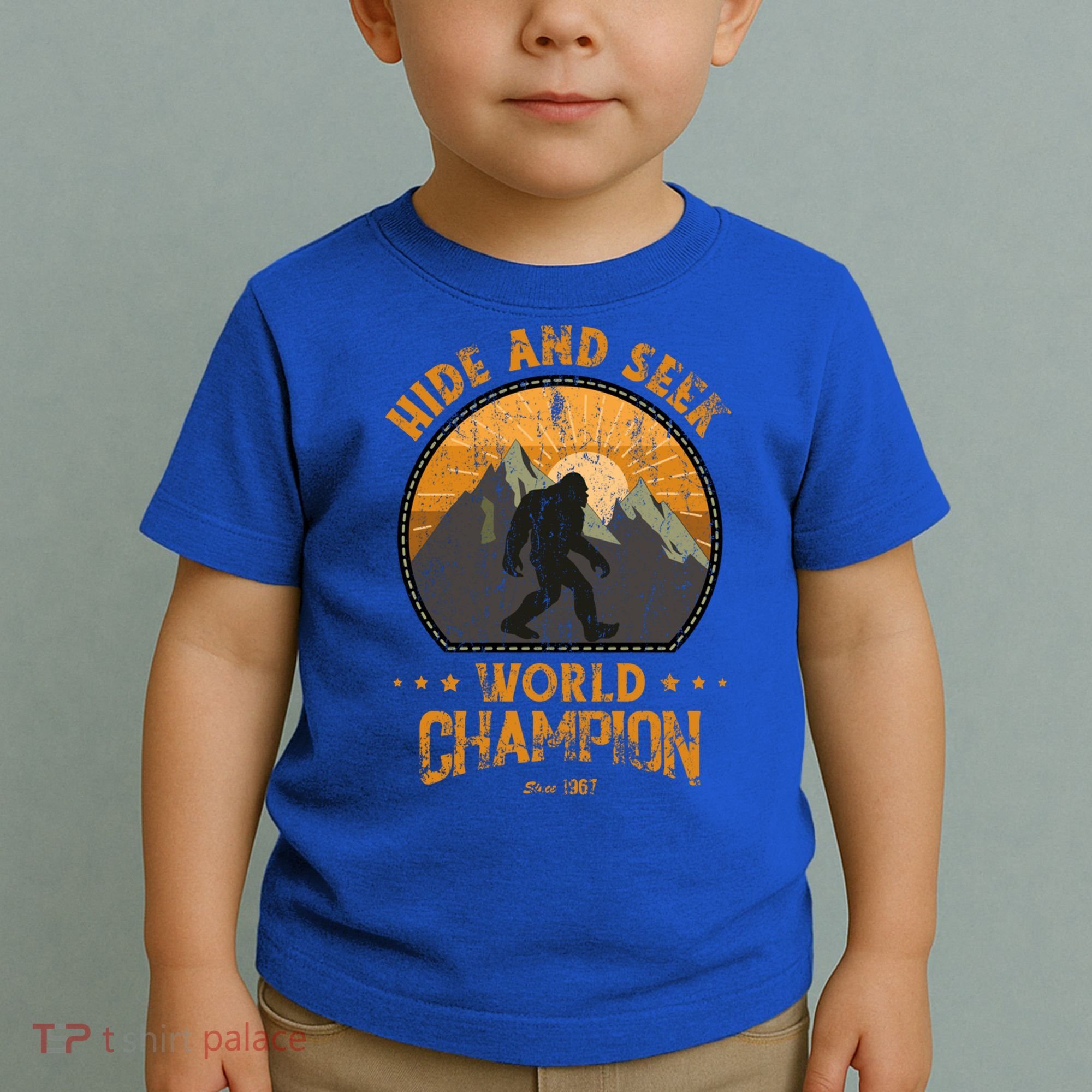 Bigfoogift Hide And Seek Bigfoot Hide And Seek Champion Cool Gift Toddler T-Shirt