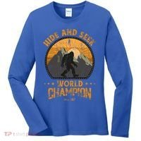 Bigfoogift Hide And Seek Bigfoot Hide And Seek Champion Cool Gift Women's Long Sleeve Shirt thumb 0