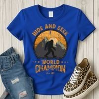 Bigfoogift Hide And Seek Bigfoot Hide And Seek Champion Cool Gift Women's T-Shirt thumb 3