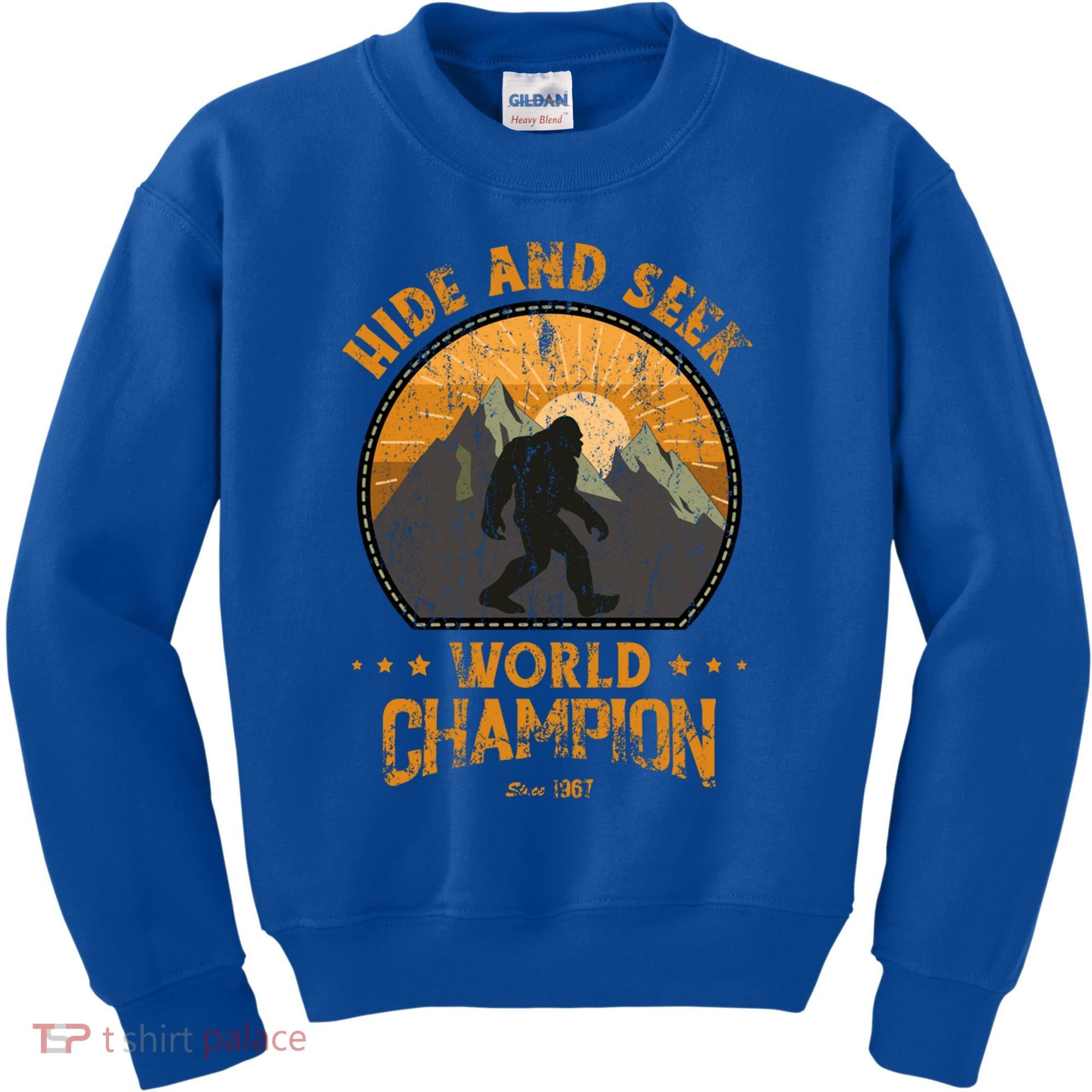 Bigfoogift Hide And Seek Bigfoot Hide And Seek Champion Cool Gift Kids Sweatshirt
