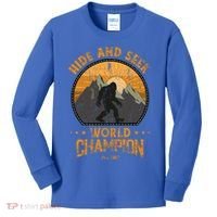 Bigfoogift Hide And Seek Bigfoot Hide And Seek Champion Cool Gift Kids Long Sleeve Shirt thumb 0