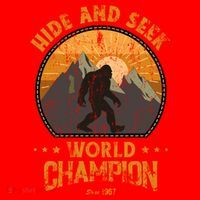 Bigfoogift Hide And Seek Bigfoot Hide And Seek Champion Cool Gift Santa Hat thumb 1