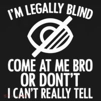 Blindness Humour Awareness Visually Impaired People Gift Ornament thumb 1