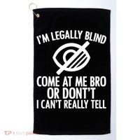 Blindness Humour Awareness Visually Impaired People Gift Golf Towel thumb 0