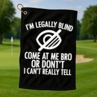 Blindness Humour Awareness Visually Impaired People Gift Golf Towel thumb 1