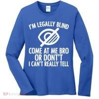 Blindness Humour Awareness Visually Impaired People Gift Women's Long Sleeve Shirt thumb 0