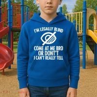 Blindness Humour Awareness Visually Impaired People Gift Kids Hoodie thumb 2
