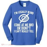 Blindness Humour Awareness Visually Impaired People Gift Kids Long Sleeve Shirt thumb 0