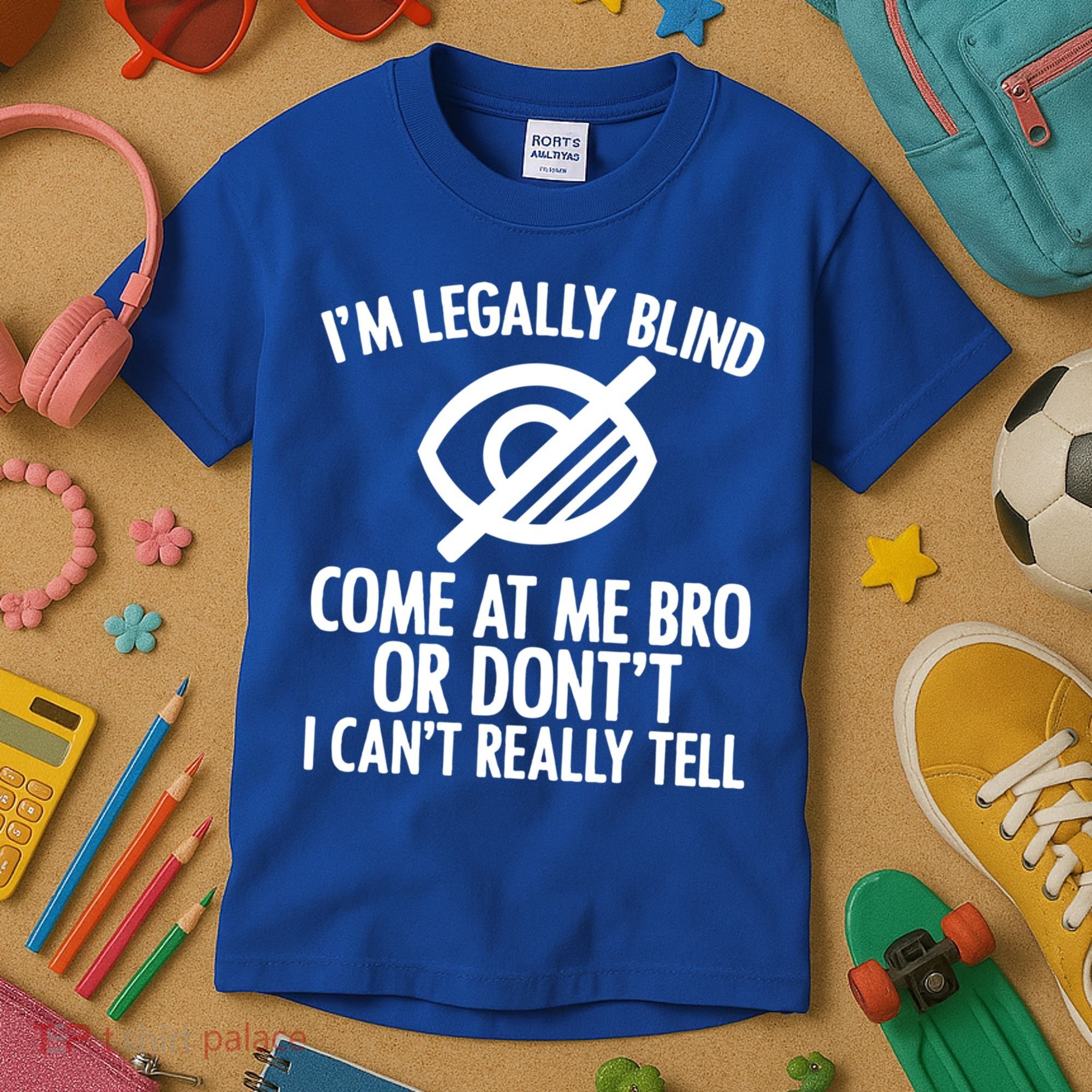 Blindness Humour Awareness Visually Impaired People Gift Kids T-Shirt