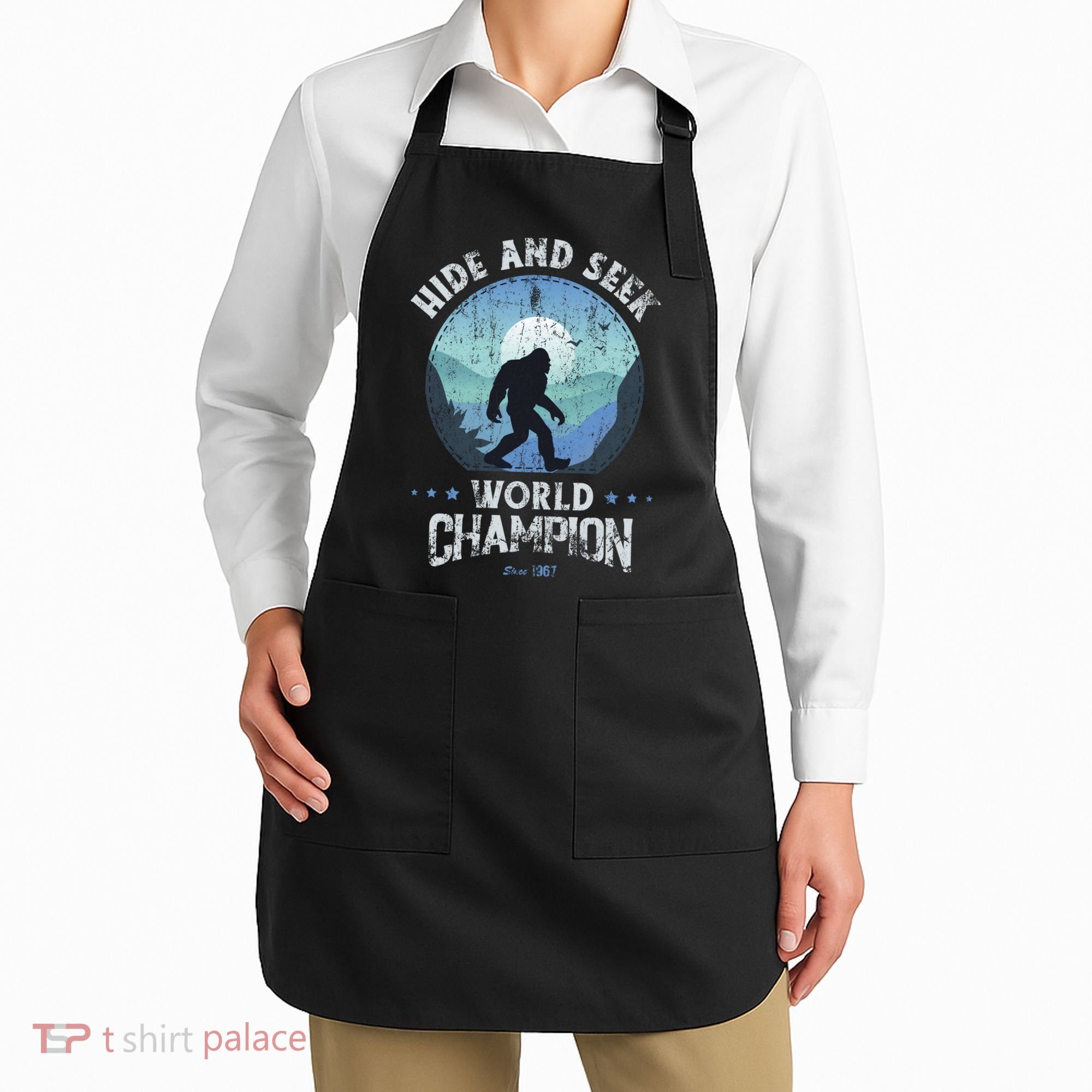 Bigfoot Hide And Seek Bigfoot Hide And Seek Champion Apron