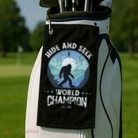 Bigfoot Hide And Seek Bigfoot Hide And Seek Champion Golf Towel thumb 2