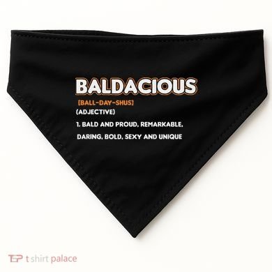 Bald Hairless Alopecia Bald Definition USA-Made Doggie Bandana