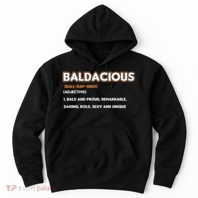 Bald Hairless Alopecia Bald Definition Hoodie