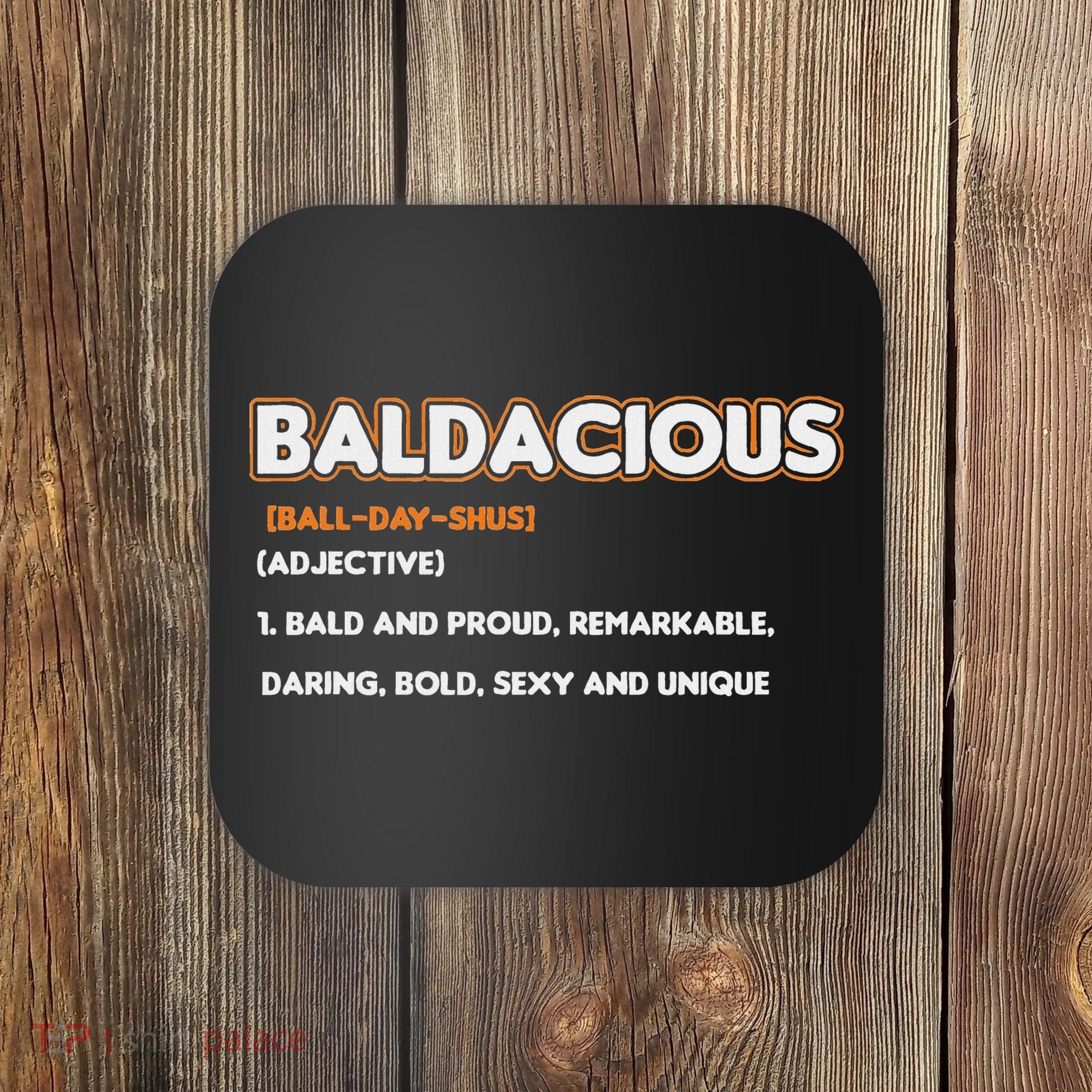Bald Hairless Alopecia Bald Definition Coaster