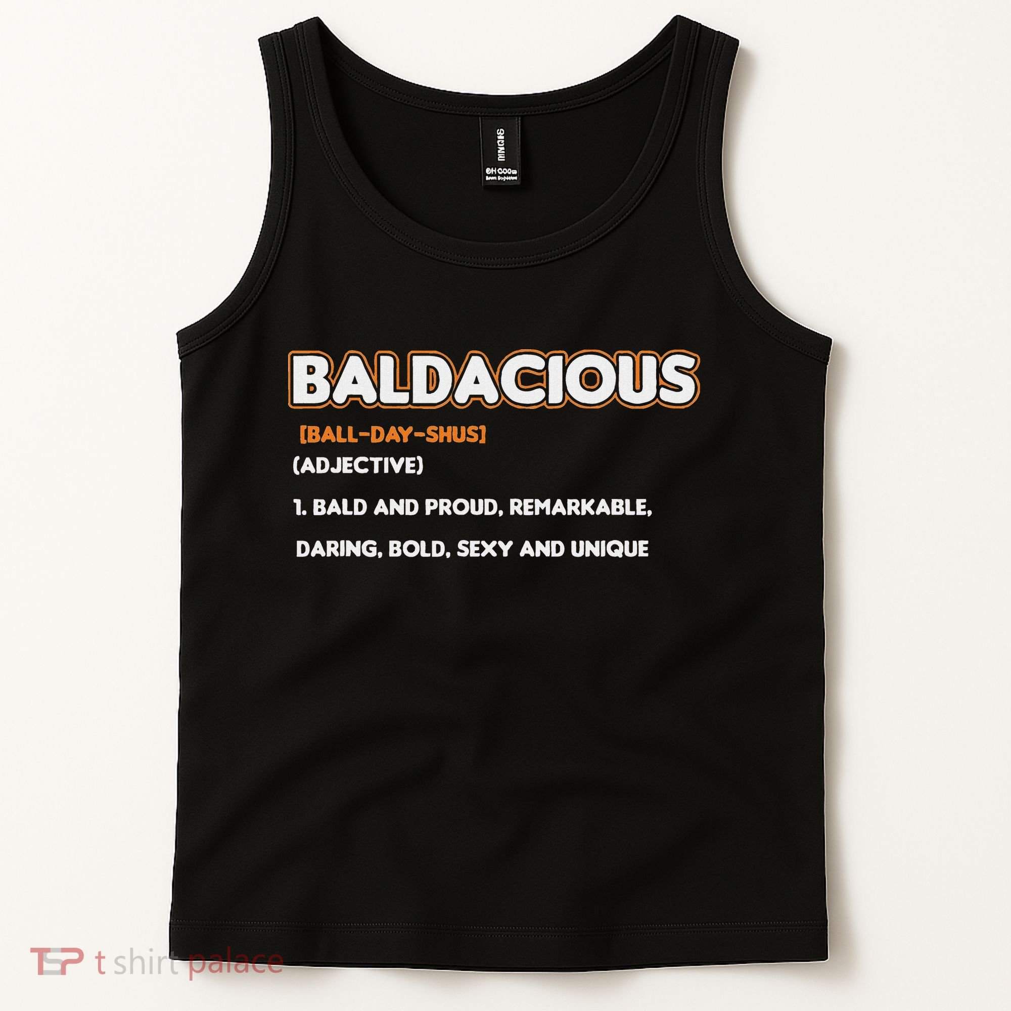 Bald Hairless Alopecia Bald Definition Tank Top