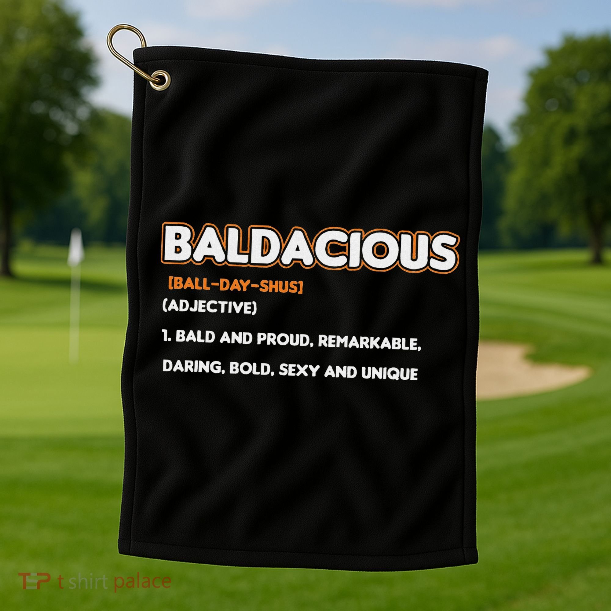 Bald Hairless Alopecia Bald Definition Golf Towel