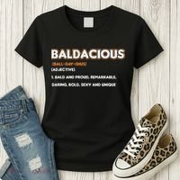 Bald Hairless Alopecia Bald Definition Women's T-Shirt thumb 3