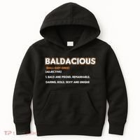 Bald Hairless Alopecia Bald Definition Kids Hoodie thumb 0