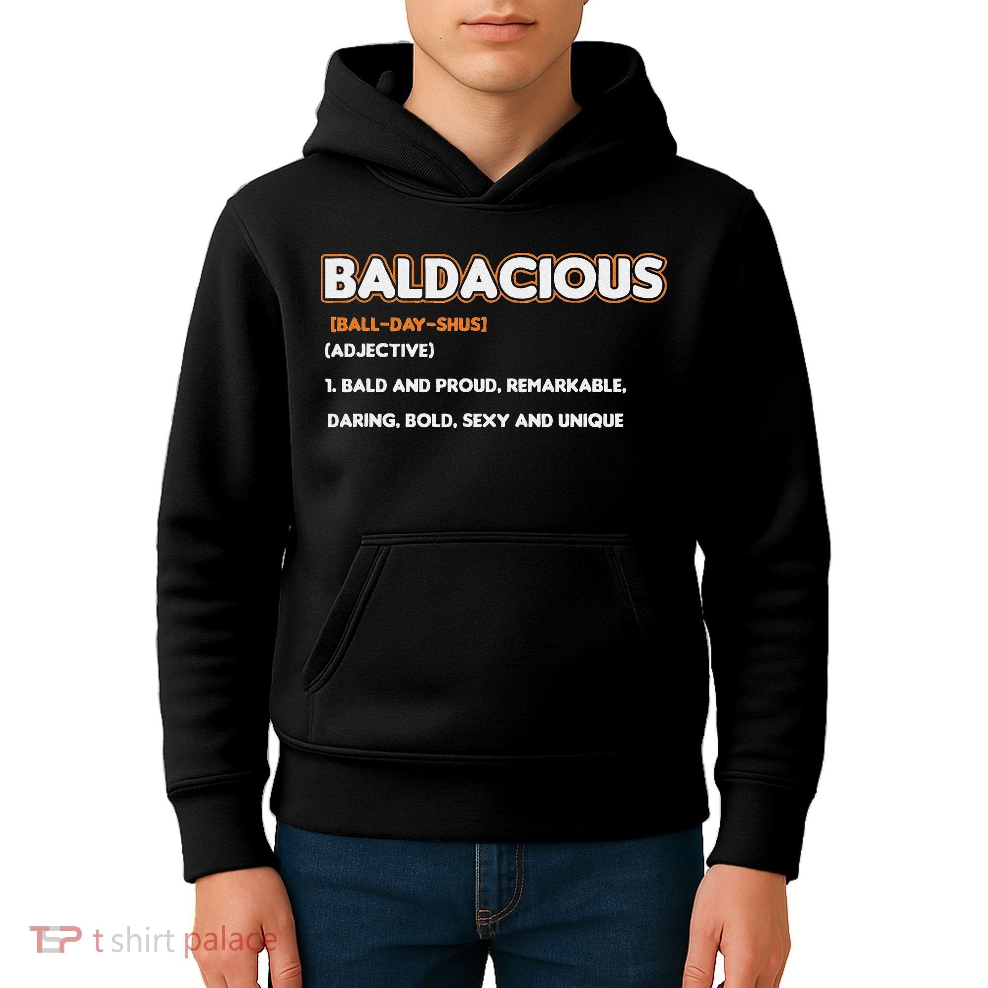 Bald Hairless Alopecia Bald Definition Kids Hoodie