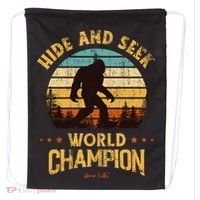 Bigfoogift Hide And Seek Bigfoot Hide And Seek Champion Cute Gift Drawstring Bag thumb 0