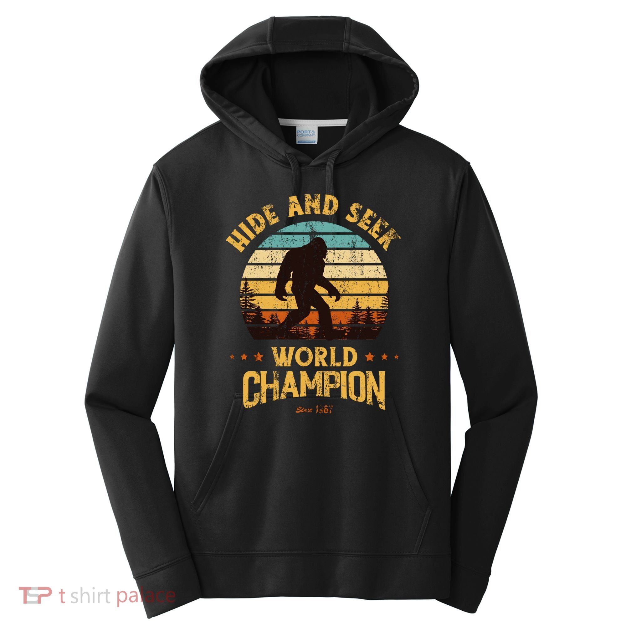 Bigfoogift Hide And Seek Bigfoot Hide And Seek Champion Cute Gift Performance Fleece Hoodie