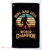 Bigfoogift Hide And Seek Bigfoot Hide And Seek Champion Cute Gift Golf Towel thumb 0