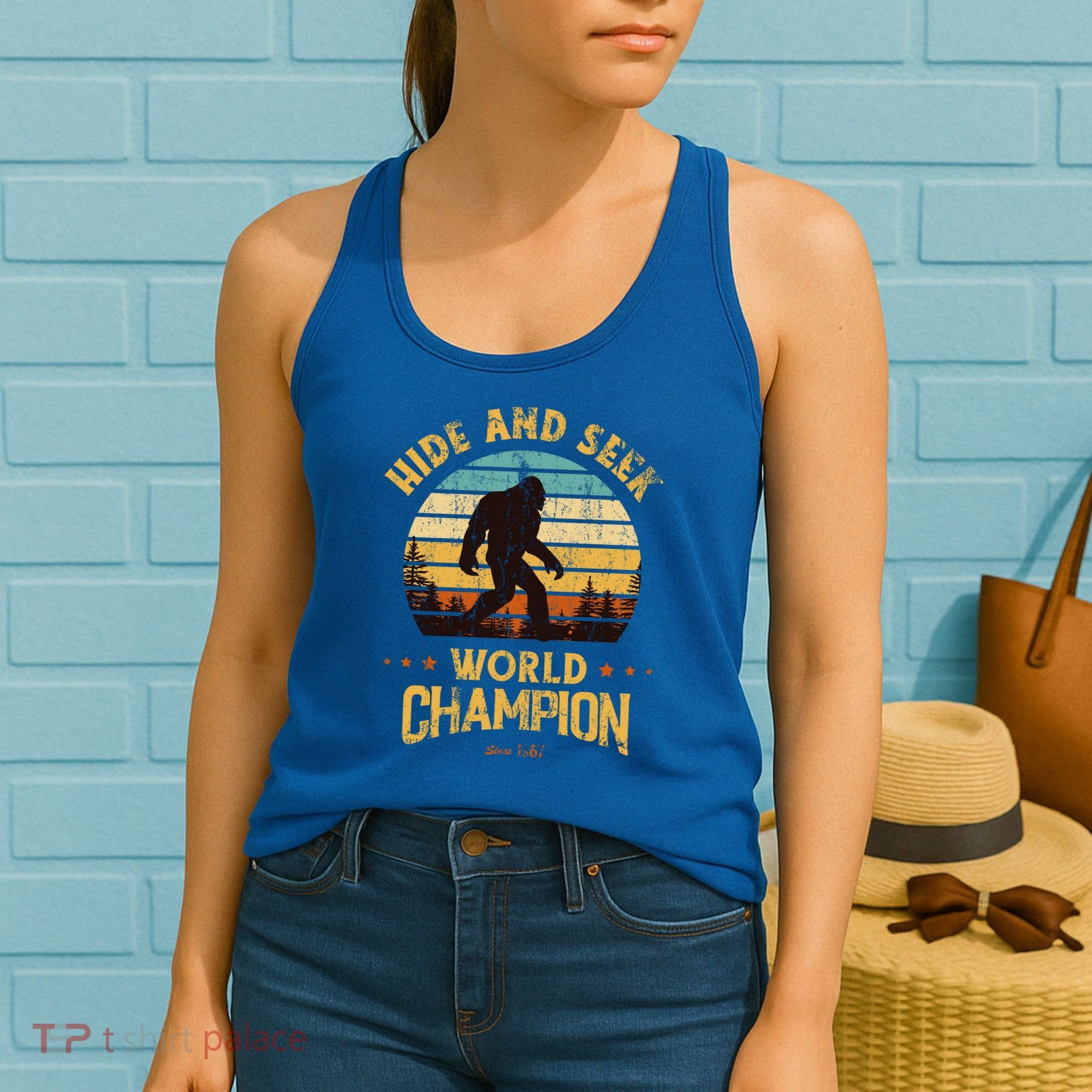 Bigfoogift Hide And Seek Bigfoot Hide And Seek Champion Cute Gift Women's Tank Top