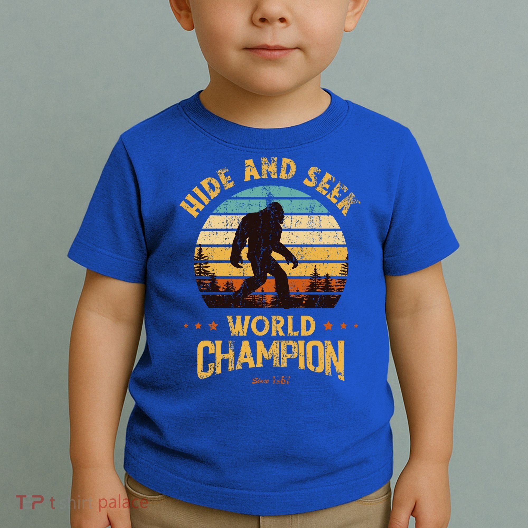 Bigfoogift Hide And Seek Bigfoot Hide And Seek Champion Cute Gift Toddler T-Shirt