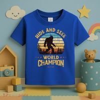 Bigfoogift Hide And Seek Bigfoot Hide And Seek Champion Cute Gift Toddler T-Shirt thumb 3