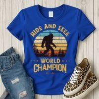 Bigfoogift Hide And Seek Bigfoot Hide And Seek Champion Cute Gift Women's T-Shirt thumb 3