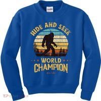 Bigfoogift Hide And Seek Bigfoot Hide And Seek Champion Cute Gift Kids Sweatshirt thumb 0