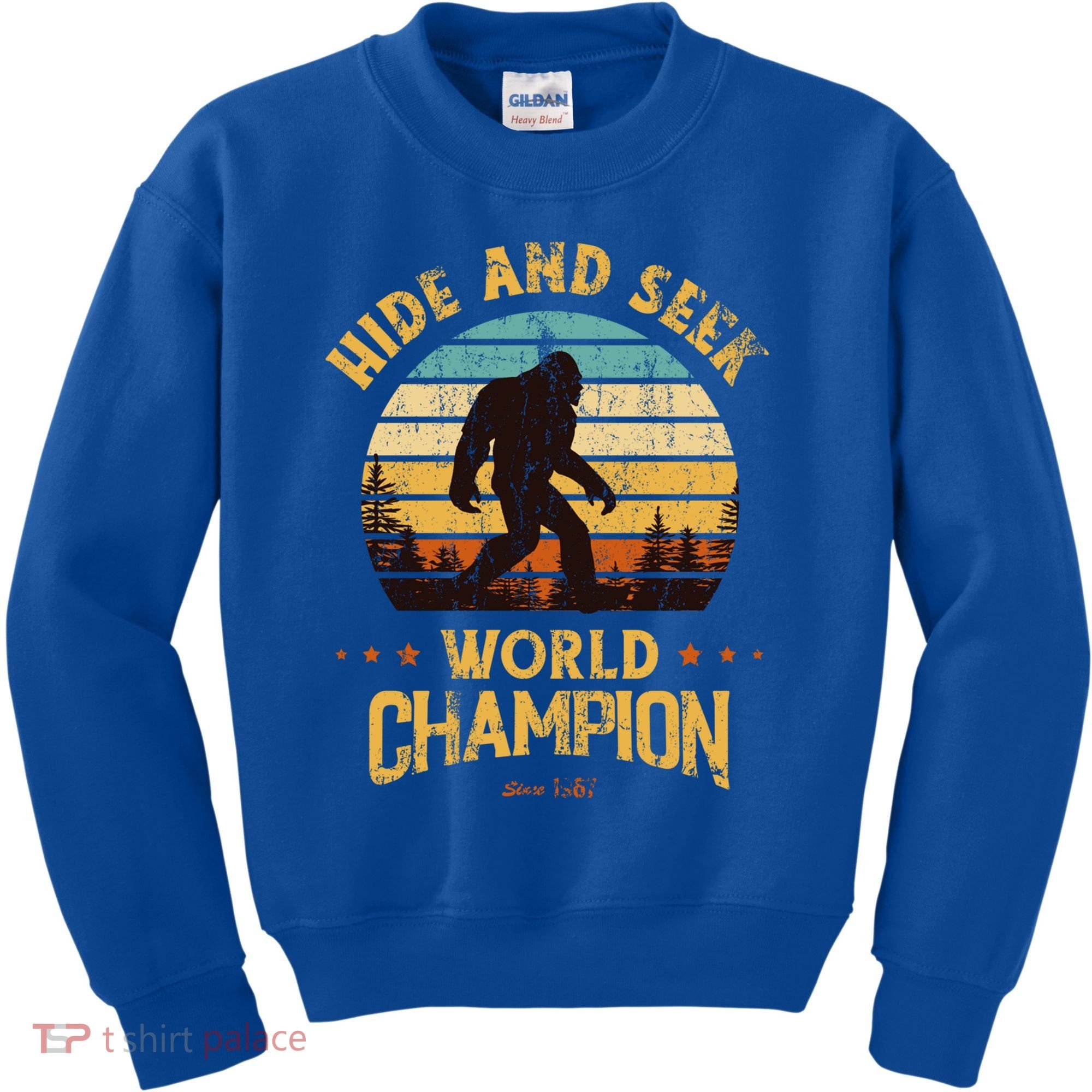 Bigfoogift Hide And Seek Bigfoot Hide And Seek Champion Cute Gift Kids Sweatshirt